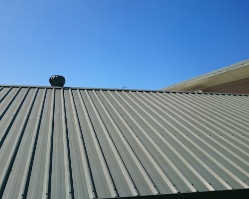 Steel roof.